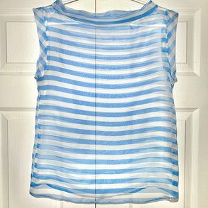 Women Blouse Tucker 100% Silk (stiff) see through